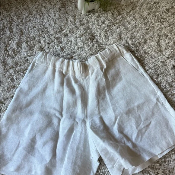 SPRWMN White Linen Shorts - Picture 2 of 5